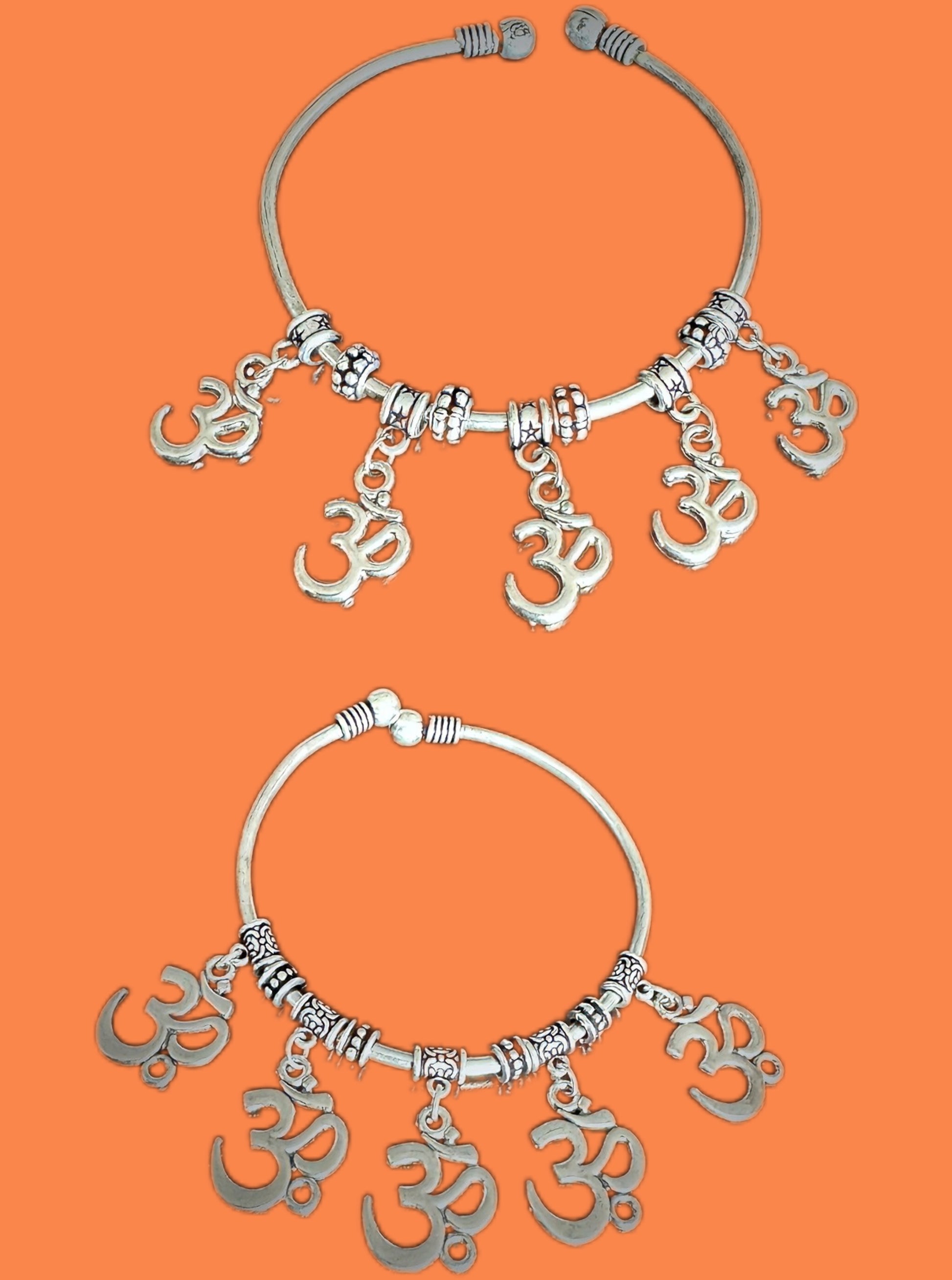 German Silver OM charm Bracelets - Femantraa