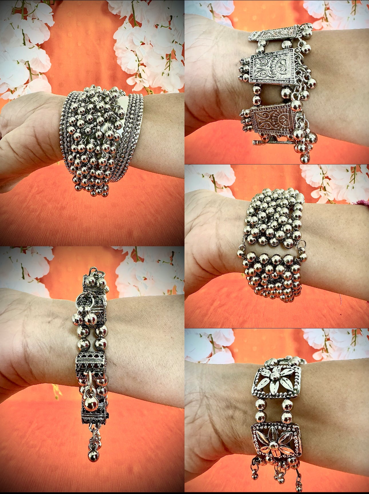 Oxidized Artistic adjustable bracelets - Femantraa