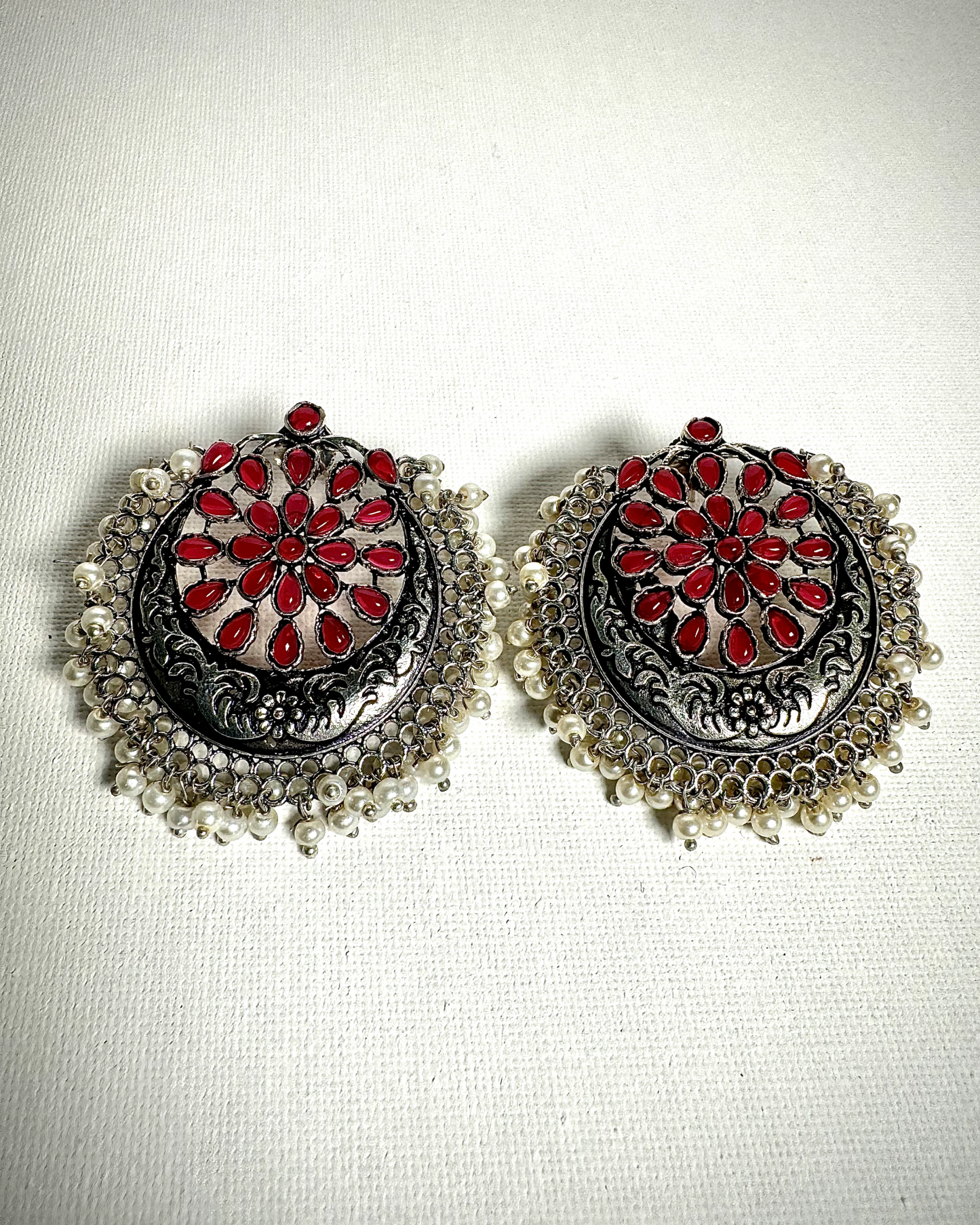 Artistic oxidized earrings - Femantraa