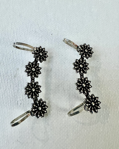 Artistic oxidized ear cuffs - Femantraa