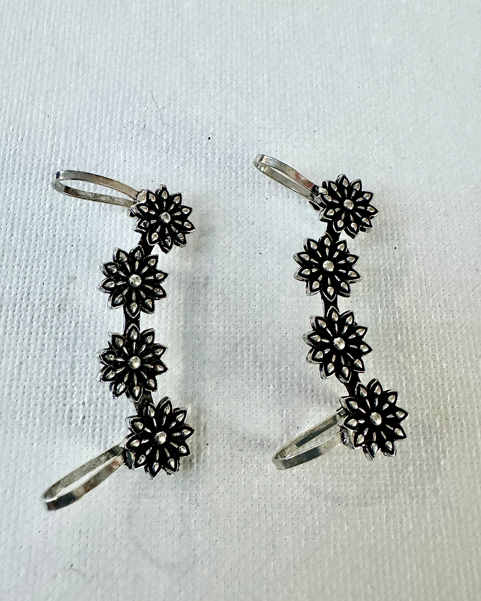 Artistic oxidized ear cuffs - Femantraa