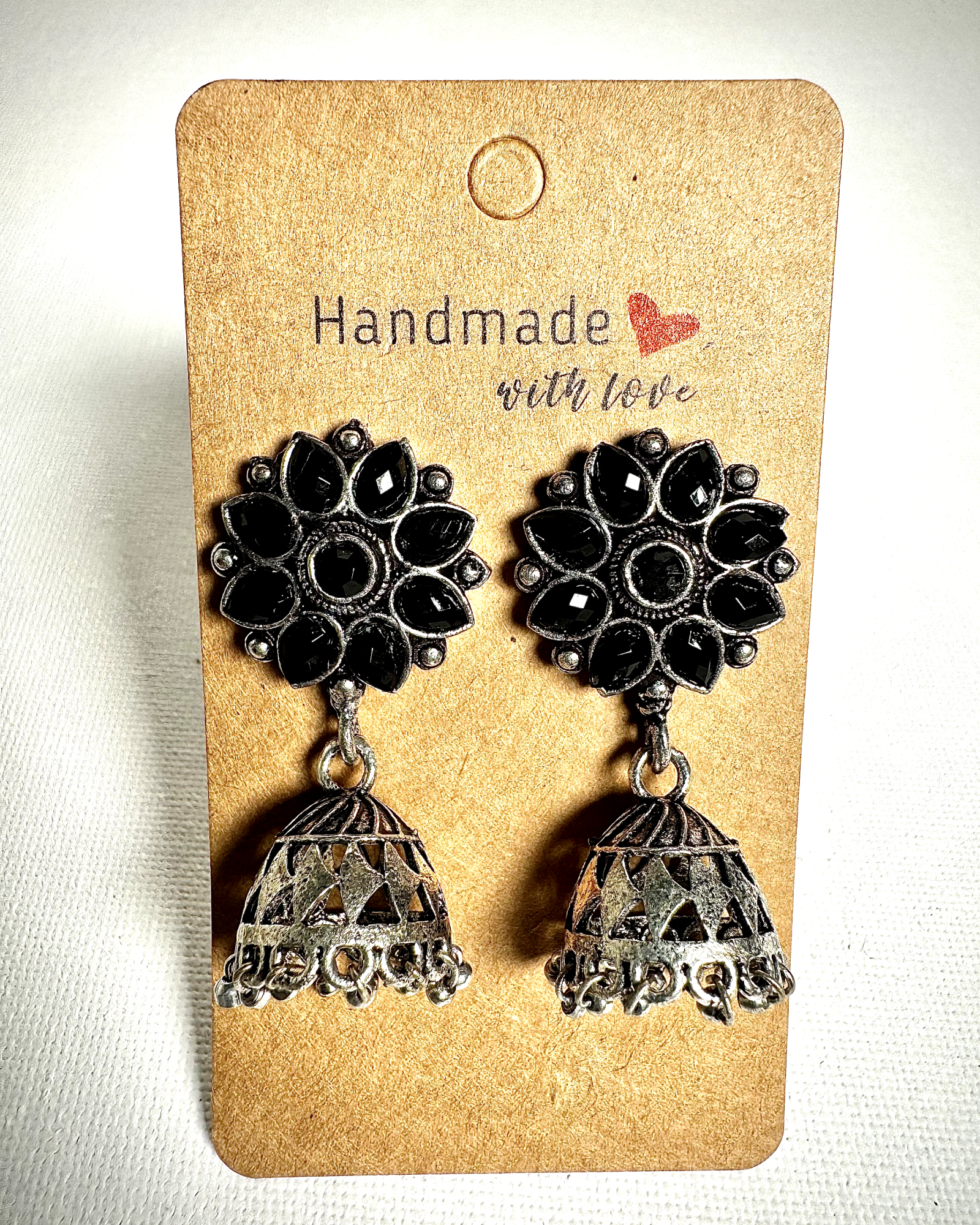 Regal Elegance: Boho Bridgerton Fame Bell Jhumkas (Medium Size) - Femantraa