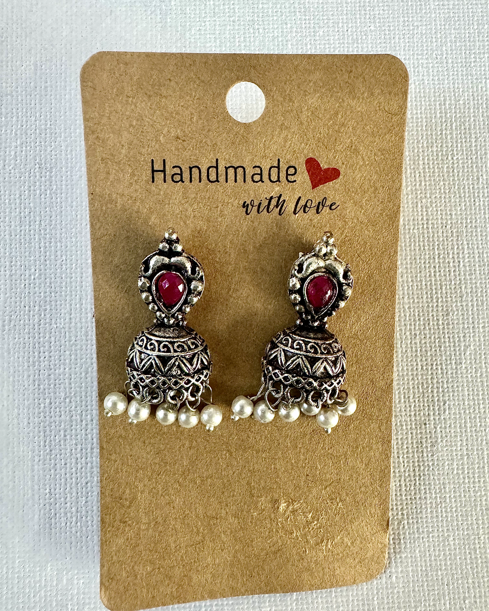 Boho Bridgerton Fame Bell Jhumkas: Vintage Chic (Small size) - Femantraa