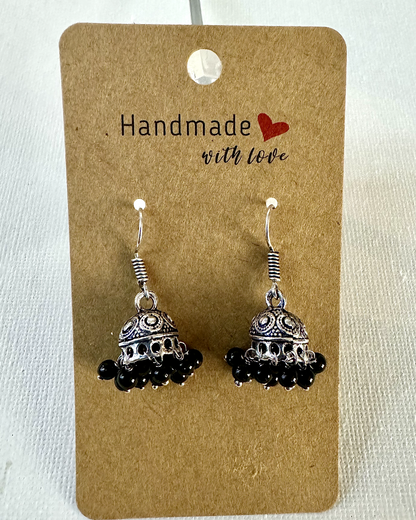 Boho Bridgerton Fame Bell Jhumkas: Vintage Chic (Small size) - Femantraa