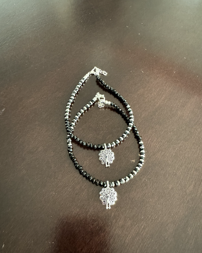 Silver Serenity: Bohemian Charm in German Silver Anklets - Femantraa