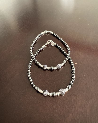 Silver Serenity: Bohemian Charm in German Silver Anklets - Femantraa