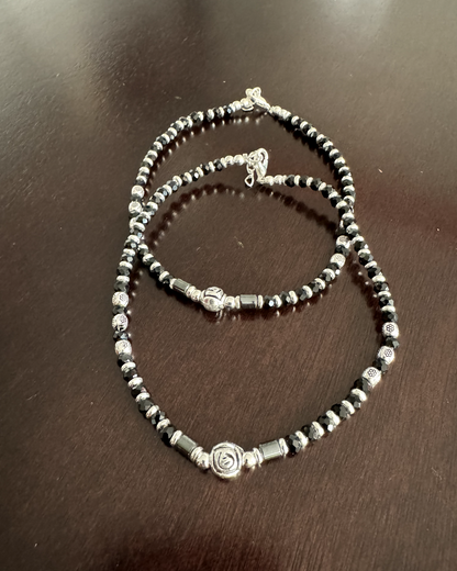 Silver Serenity: Bohemian Charm in German Silver Anklets - Femantraa