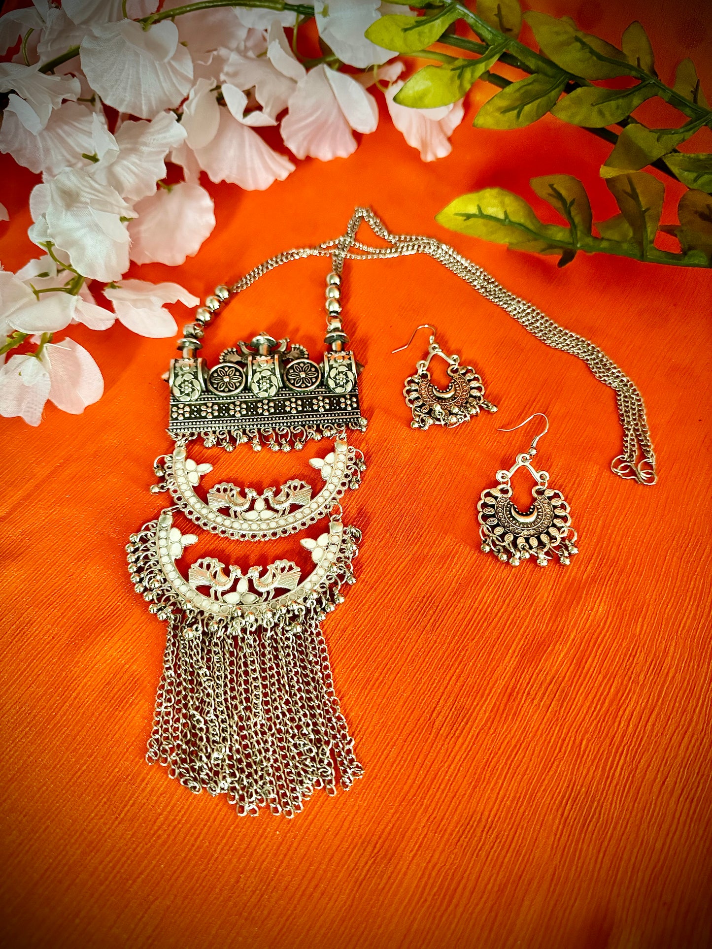 Artistic Oxidized Long Necklace sets - Femantraa