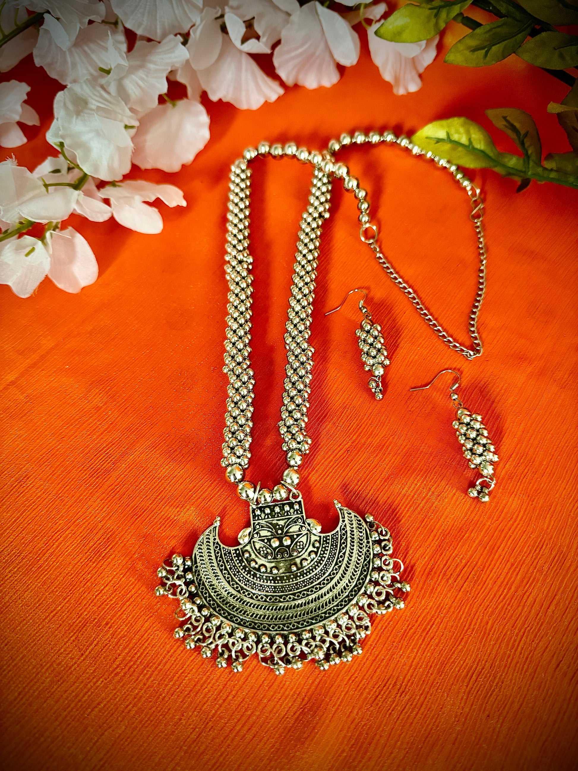 Artistic Oxidized Long Necklace sets - Femantraa