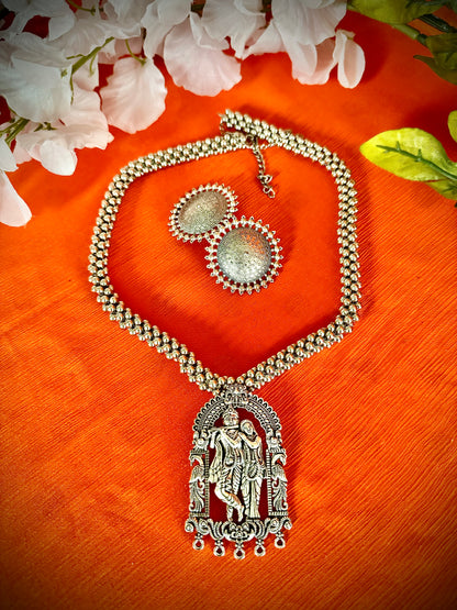 Artistic Oxidized Long Krishna Necklace sets - Femantraa