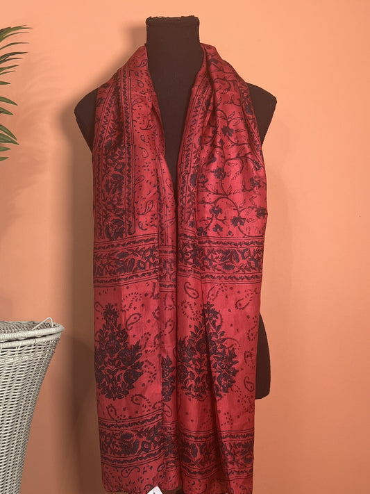 Pure Silk Handblocked Scarves - Femantraa