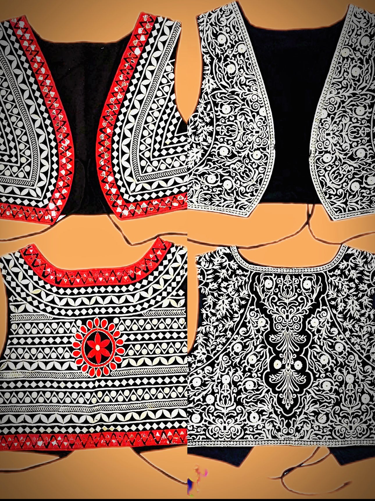 Boho Embroidered Cotton Kutchi Crop Jacket: Ethnic Elegance - Femantraa